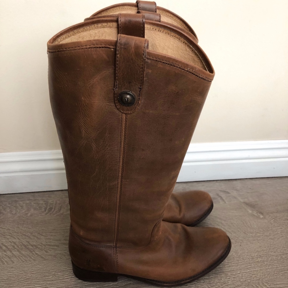 Frye Melissa Button Lug Tall Boots Size 10
